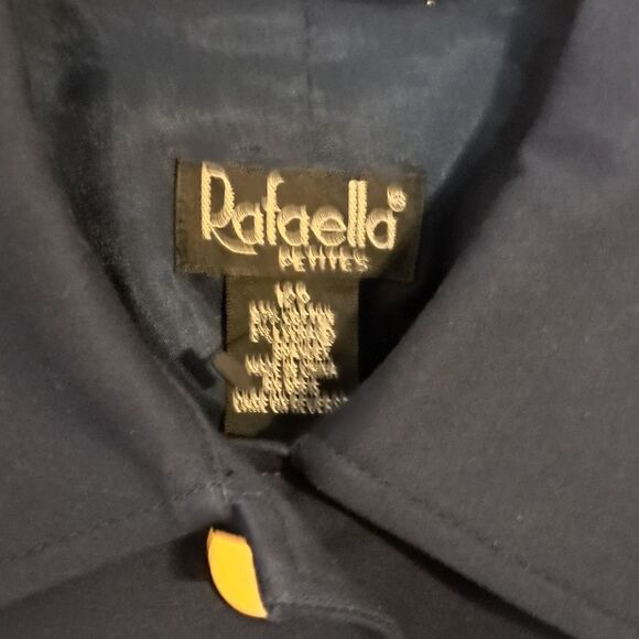 Rafaella Nautical blue blazer suit jacket size 12 petite NWT - Picture 3 of 6